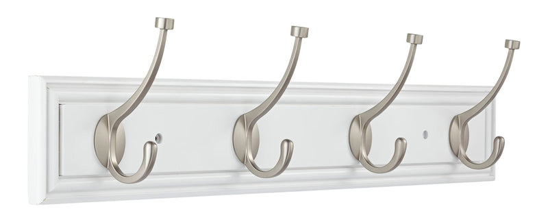 CANVAS Galena Stainless Steel 4-Hook Pill Top Rail, White/Silver, 27-in L1