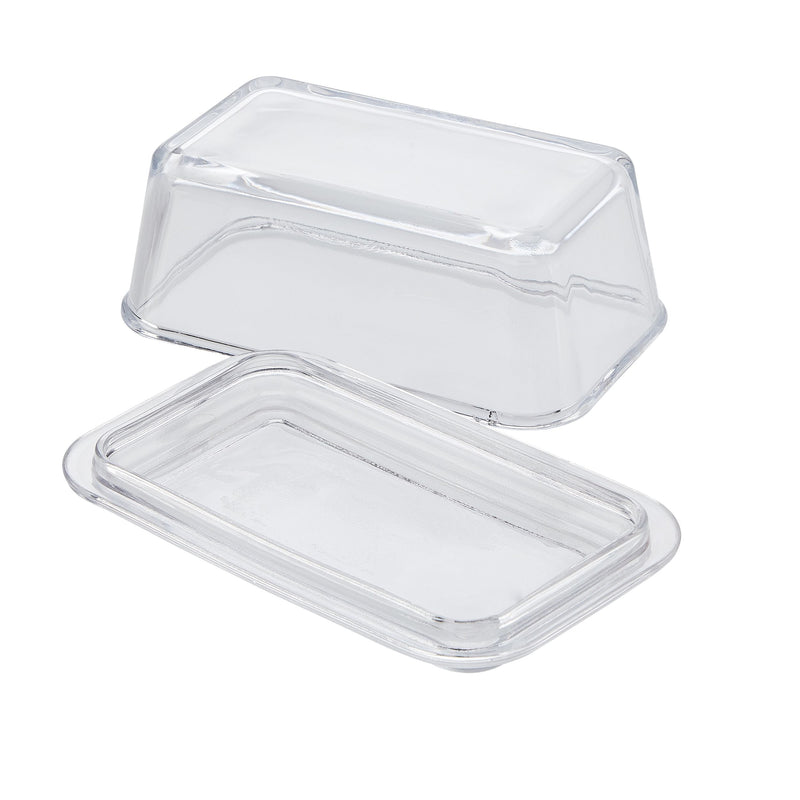 CANVAS Glass Butter Dish, 1-lb Butter Capacity, With Lid, Dishwasher Safe W1
