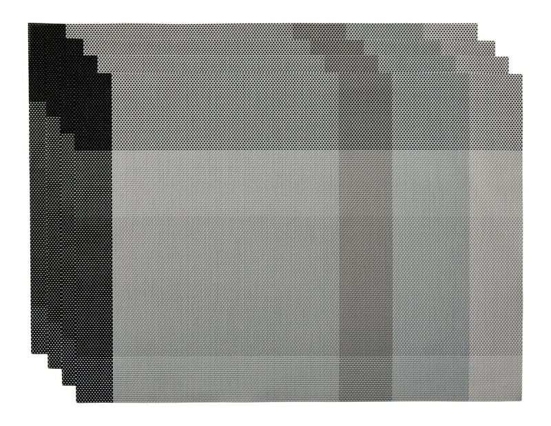 CANVAS Grey Check Textilene Placemat, 13-in x 18-in, 4-pk D7