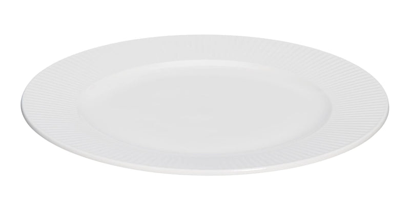 CANVAS Highbury Ribbed New Bone Dinner Plate, 1-pc, White V4