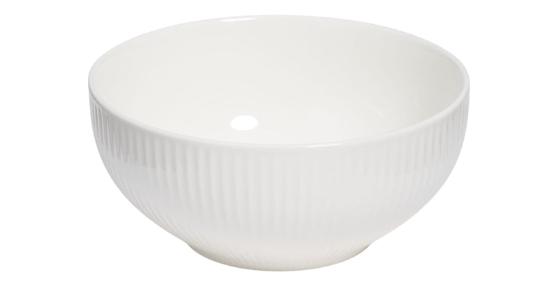 CANVAS Highbury Ribbed New Bone Low Bowl, 1-pc, White I0