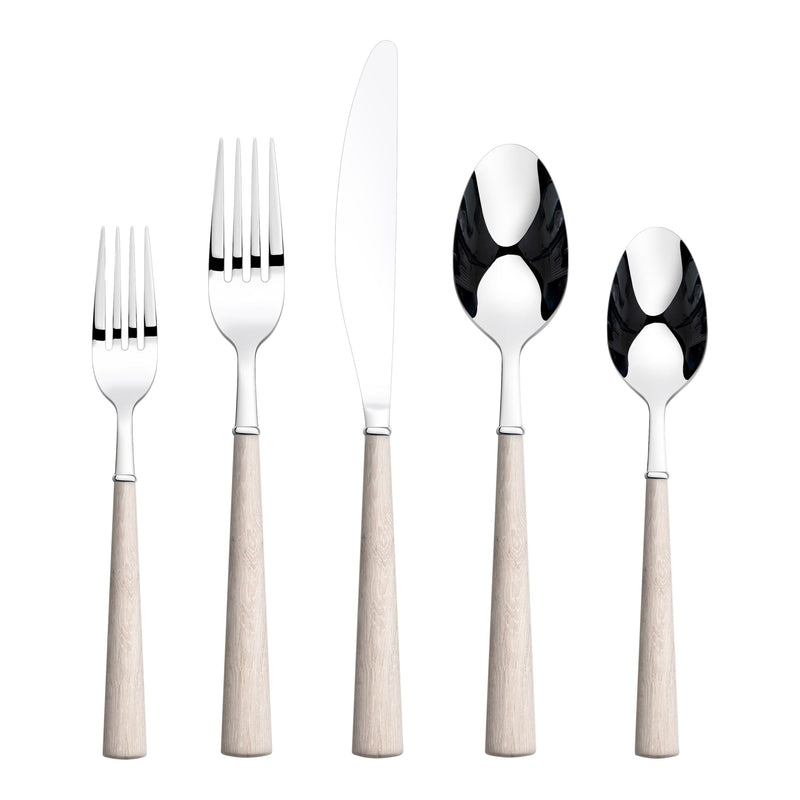 CANVAS Kariya Faux Bone Handle Flatware Set, Stainless Steel, Serves 4, 20-pc Y2
