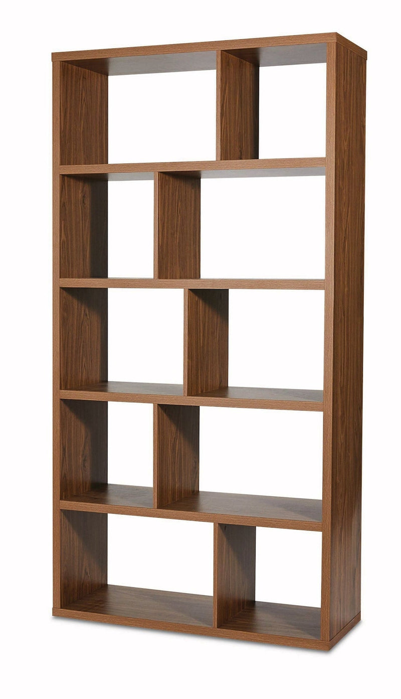 CANVAS Knowlan Modular Adjustable 5-Tier Bookshelf, 38.25 x 14.5 x 74.25-in, Walnut V1
