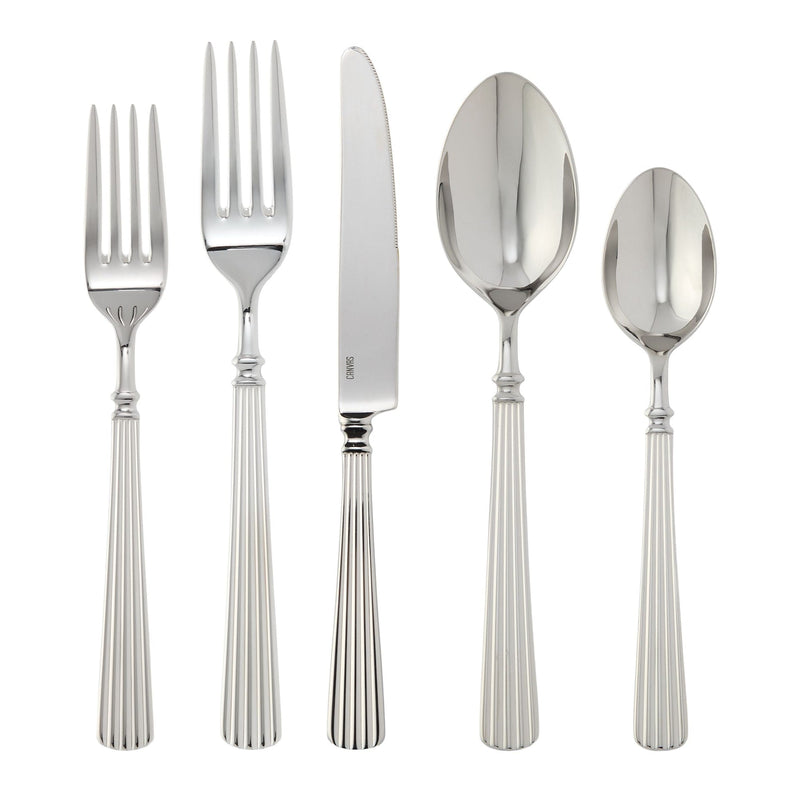 CANVAS Lensworth Vintage Rib Flatware Set, Stainless Steel, Serves 4, 20-pc J9