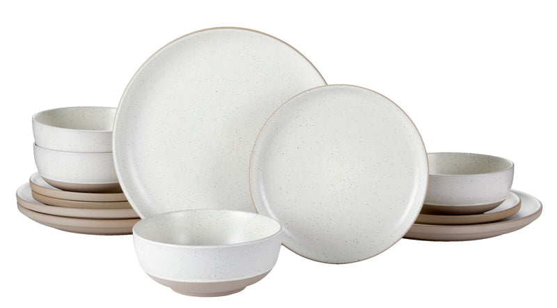 CANVAS Maywood Speckled Two-Toned Dinnerware Set, Serves 4, 12-pc F1