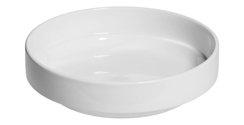 CANVAS Modern Edge Porcelain Dinner Bowl, 7.8-in, White F5
