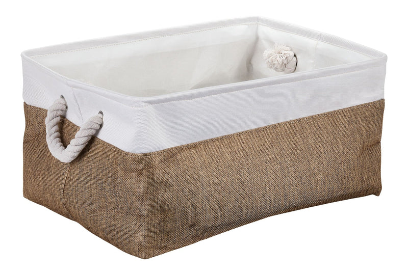 Canvas Olivia Two-Toned Fabric Square Storage Basket C7