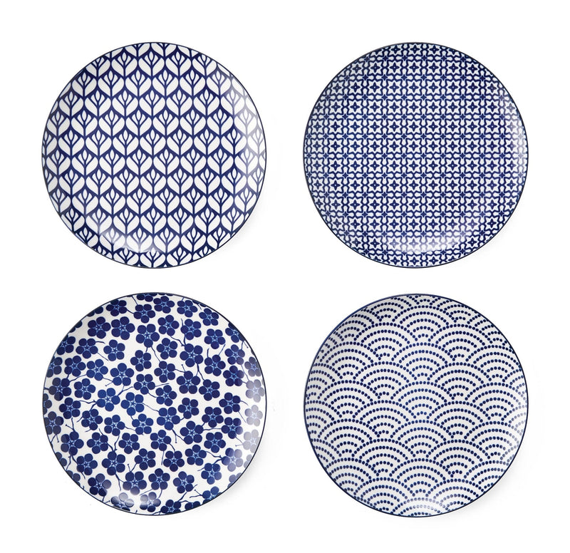 CANVAS Patterned Porcelain Side Plates Serveware Set, 4-pk O2
