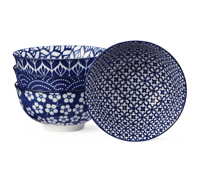 CANVAS Patterned Porcelain Soup Bowl Set, 4-pk V4
