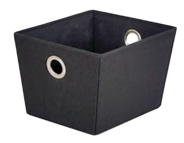 CANVAS Piper Basket, Black, 13.5 x 11.4 x 8.8-in W5