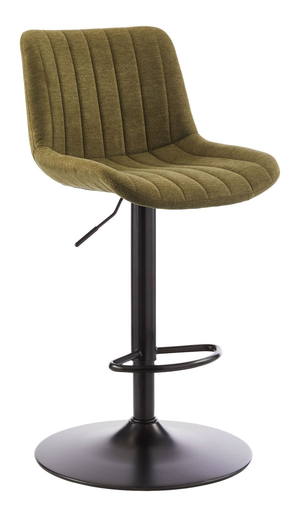 Canvas Rory Adjustable Height Gas-Lift Swivel Bar Stool, Green R8