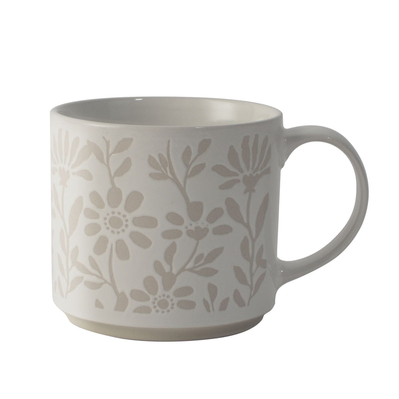 CANVAS Stackable Floral Stoneware Mug, 16-oz N7