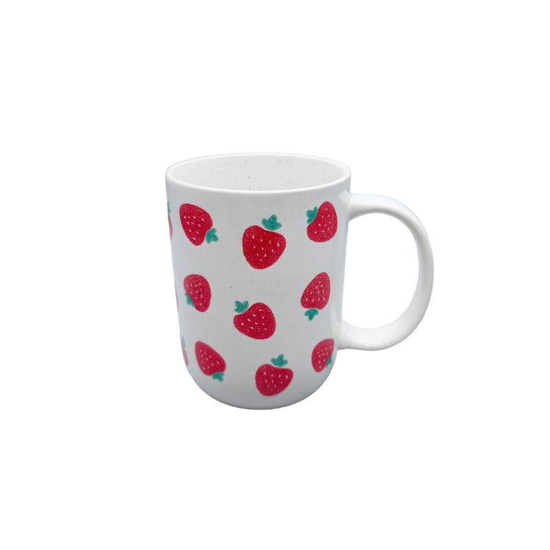 CANVAS Strawberry Stoneware Mug, 18-oz, White W7