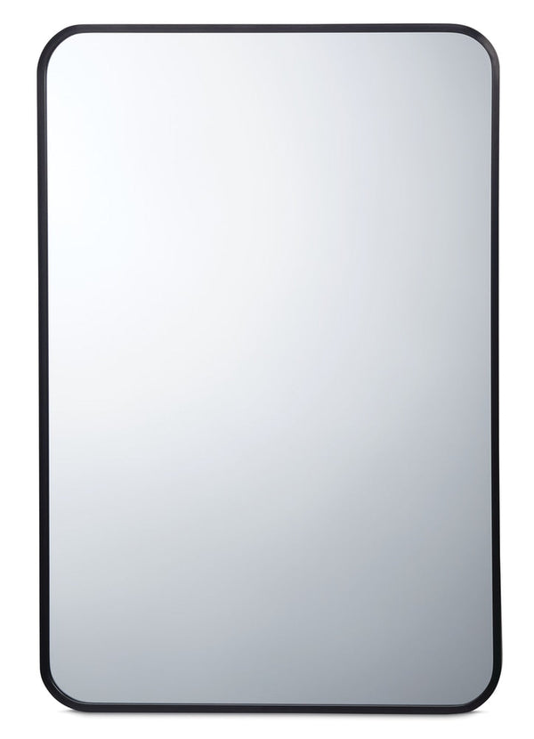 CANVAS Truro Metal Rectangular Wall Mirror, Black, 20 x 30-in I7