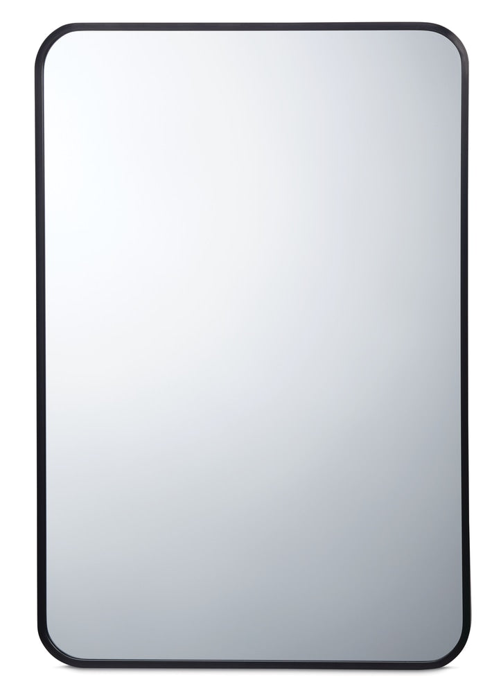 CANVAS Truro Metal Rectangular Wall Mirror, Black, 20 x 30-in I7