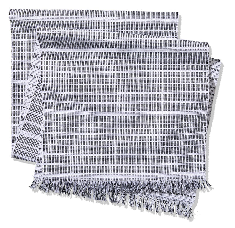 CANVAS Two-Tone Ribbed Rectangular Cotton Table Runner, 84-in x 15-in T0