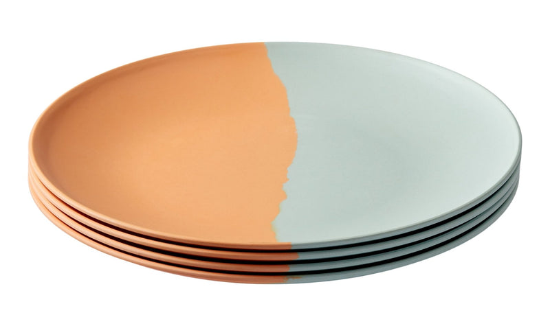 CANVAS Two-Toned Side Plate Set, Round, Bamboo, 4-pk X5