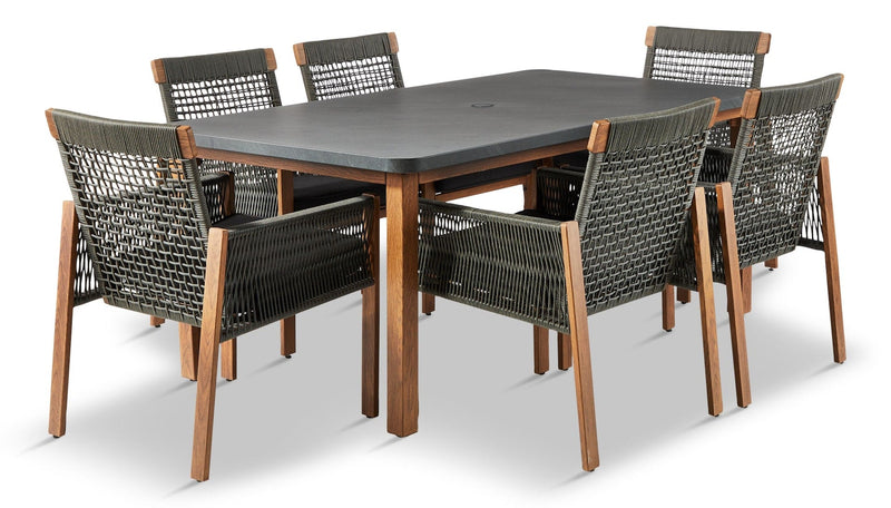 CANVAS Vernon All-Weather Wicker Casual Outdoor/Patio Dining Set, 7-pc Z7