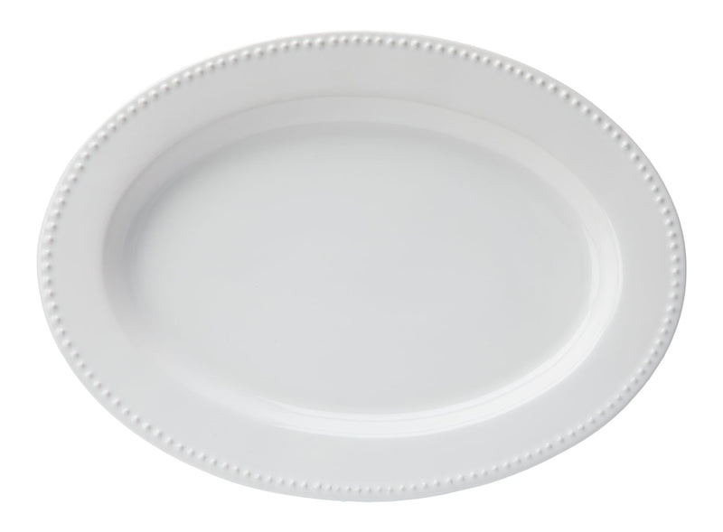 CANVAS Whitworth Oval Stoneware Platter, 11.3-in, White L9