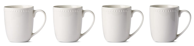 CANVAS Whitworth Porcelain Mug Set, White, 4-pk O8