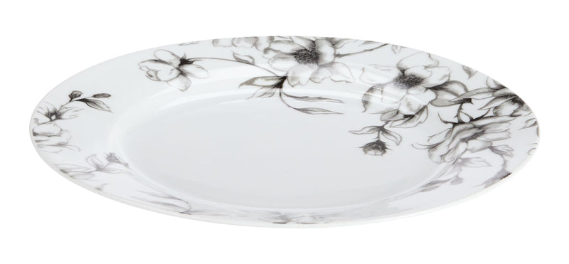 CANVAS Wild Rose Dinner Plate, 1-pc, White, Dishwasher & Microwave-Safe R8