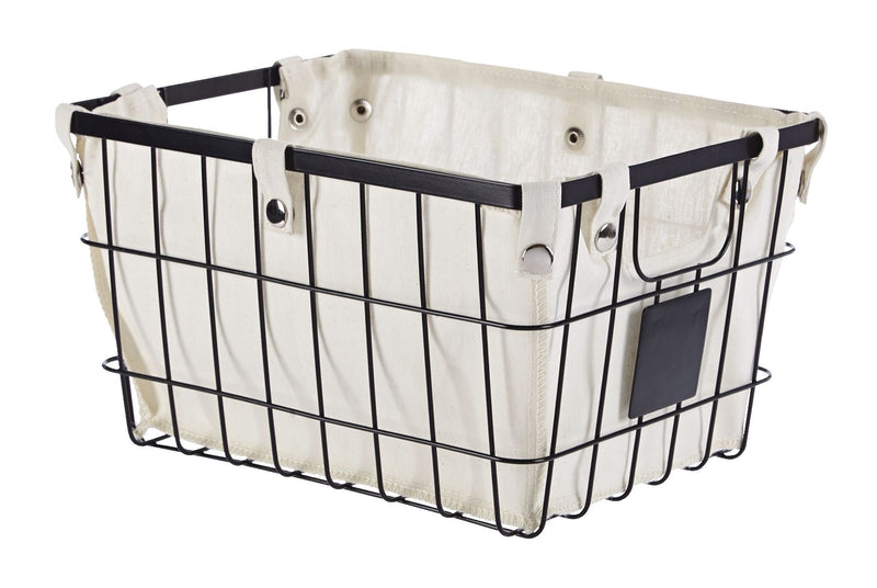 CANVAS Wren Rectangular Wire & Fabric Basket, Assorted Sizes P0