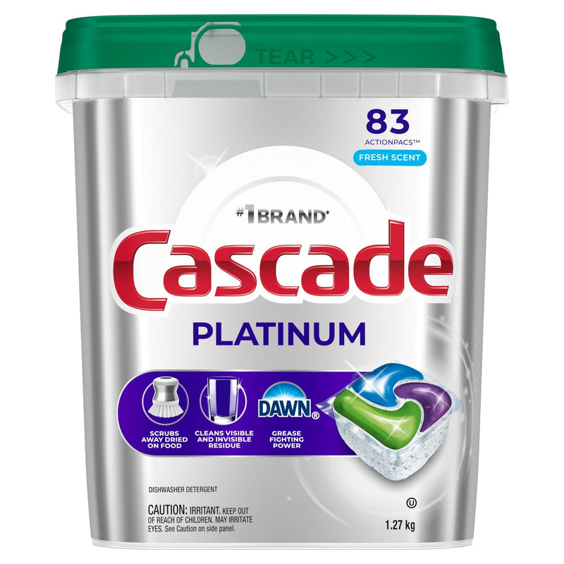 Cascade Platinum ActionPacs Fresh Dishwasher Pods, 83-ct E0