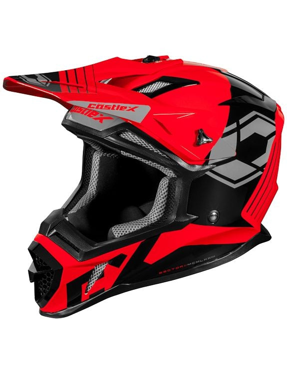 Castle X CX200 Sector MX Helmet, Red L1