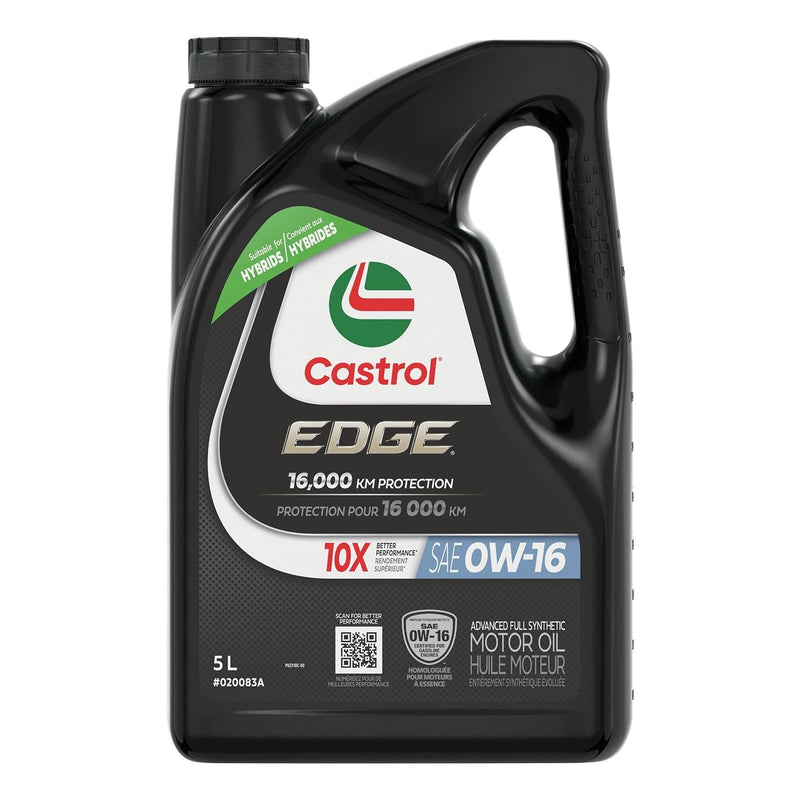 Castrol EDGE 0W16 Advanced Synthetic Motor Oil, 5-L Z1