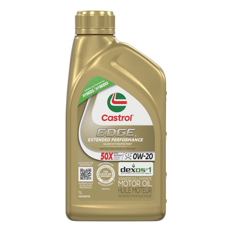 Castrol EDGE Extended Performance 0W20 Synthetic Engine/Motor Oil, 1-L E8