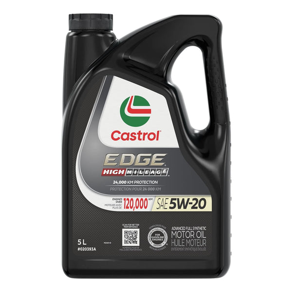 Castrol EDGE High Mileage 5W20 Synthetic Engine/Motor Oil, 5-L N7