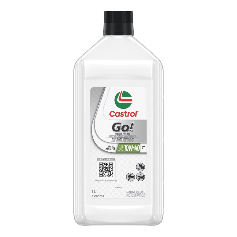 Castrol Go! 4-Stroke 4T Motorcycle Oil 10W40, 946-mL A8