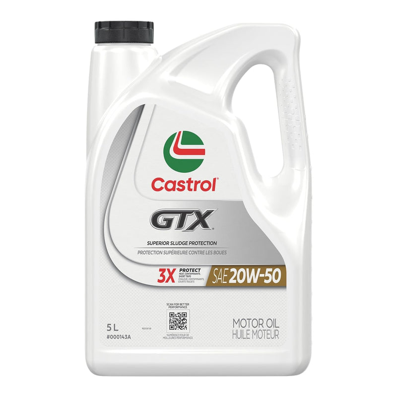 Castrol GTX 20W50 Conventional Engine/Motor Oil, 5-L M2