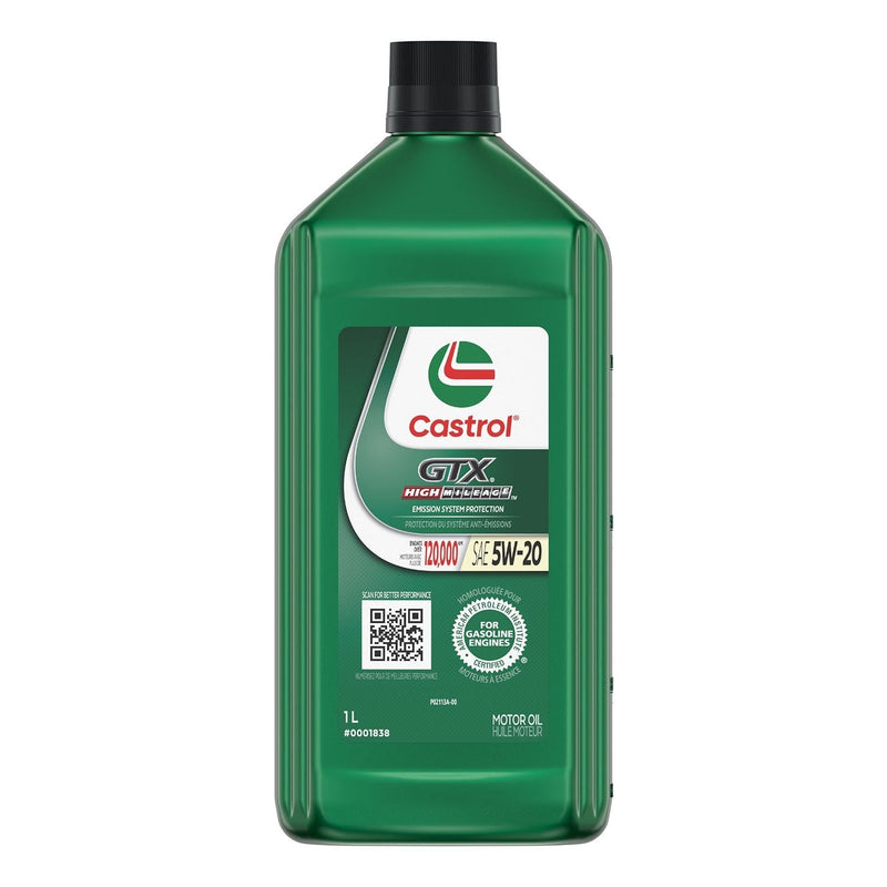 Castrol GTX High Mileage 5W20 Conventional Engine/Motor Oil, 1-L N6