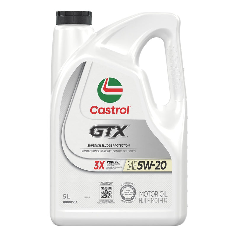 Castrol GTX ULTRACLEAN 5W20 Conventional Engine/Motor Oil, 5-L O6