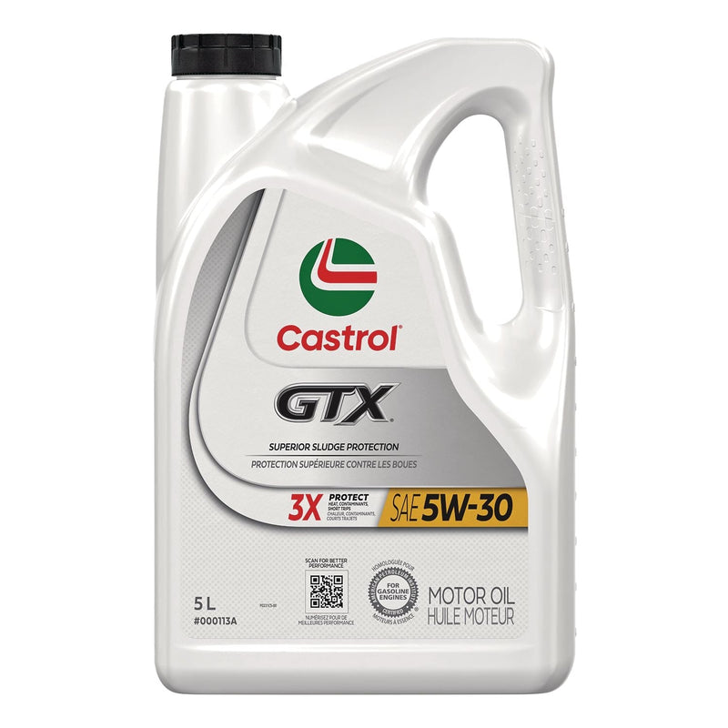 Castrol GTX ULTRACLEAN 5W30 Conventional Engine/Motor Oil, 5-L E1
