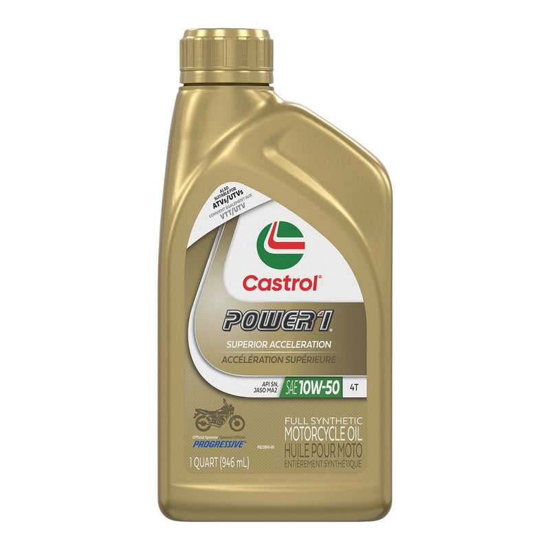 Castrol Power1 Motorcycle Oil 4T 10W50, 946-mL G2