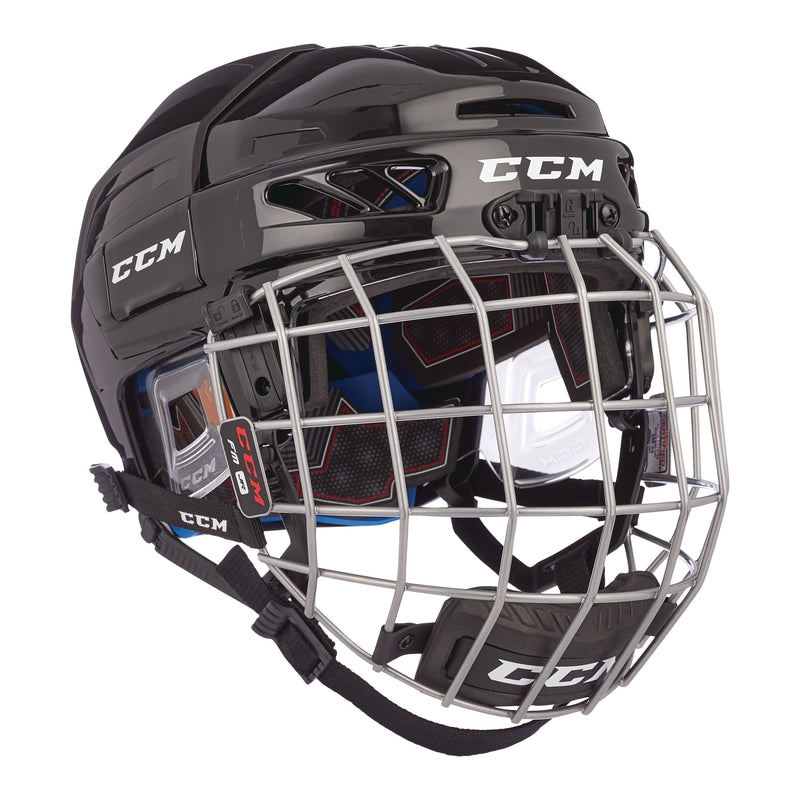 CCM FitLite 3DS Hockey Helmet & Cage Combo, Junior, Black U9