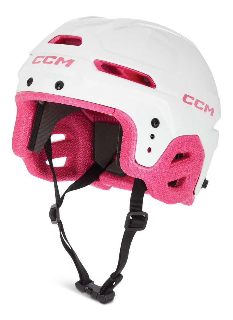 CCM Multi-Sport Hockey Helmet, Youth, White/Pink N9