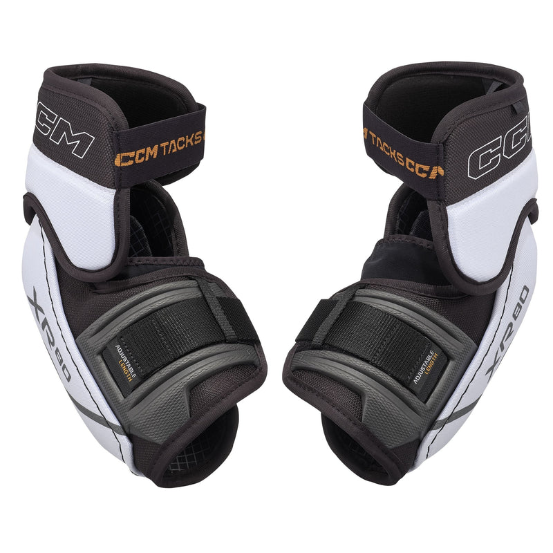 CCM Tacks XR80 Hockey Elbow Pads, Senior, Black/White/Grey, Assorted Sizes L4
