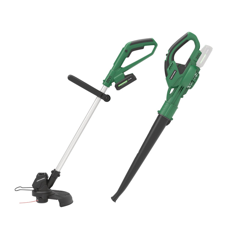 Certified 20V Cordless Line Grass Trimmer & Sweeper Combo C4