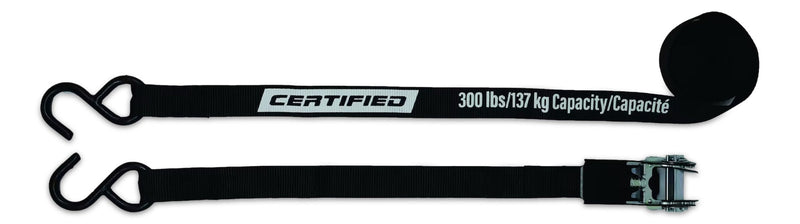 Certified 900-lb Ratchet Standard-Duty Tie Down Strap, 1-in x 15-ft, 1-pk T9