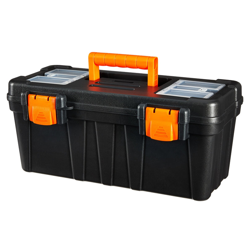 Certified Portable Plastic Tool Box with Removable Tray, 17-in O0