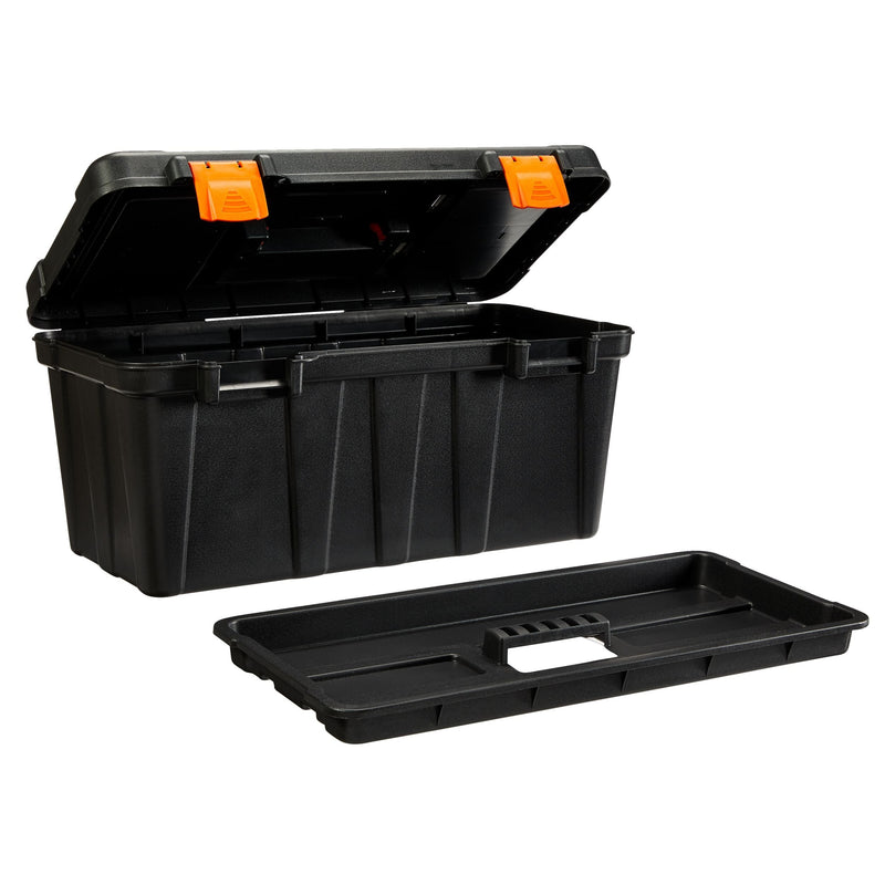 Certified Portable Plastic Tool Box with Removable Tray, 20-in C0