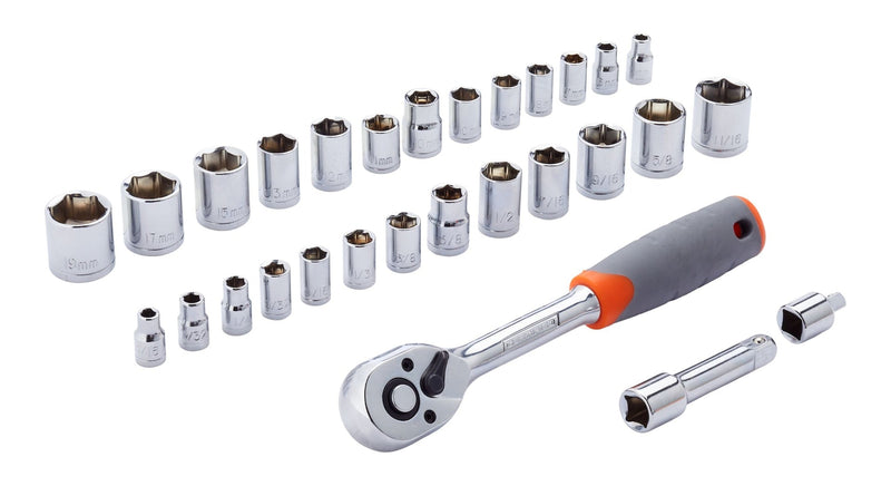 Certified Socket and Ratchet Set, 29-pc E5