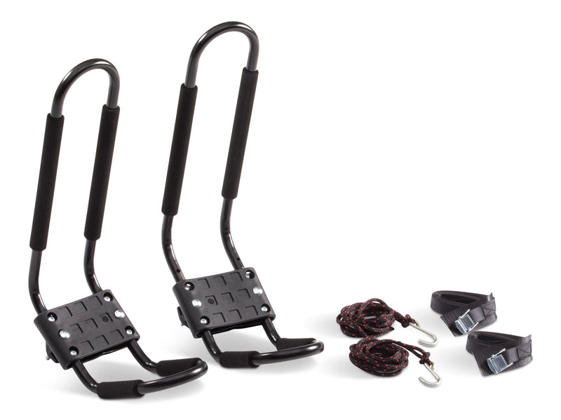 Certified Universal J-Rack Rooftop Mount Kayak Carrier, 2 Kayak Storage Capacity, Black W9