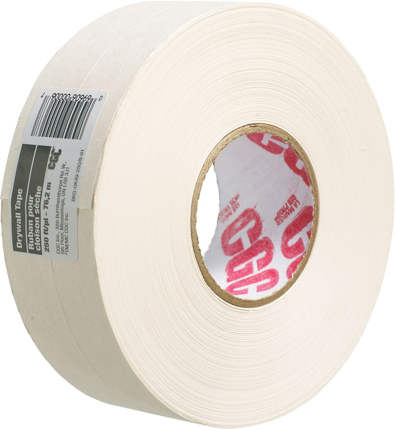 CGC Drywall Paper Joint/Wallboard Tape Pre-Creased, Superior Bond, White, 2-1/16-in x 250-ft O3