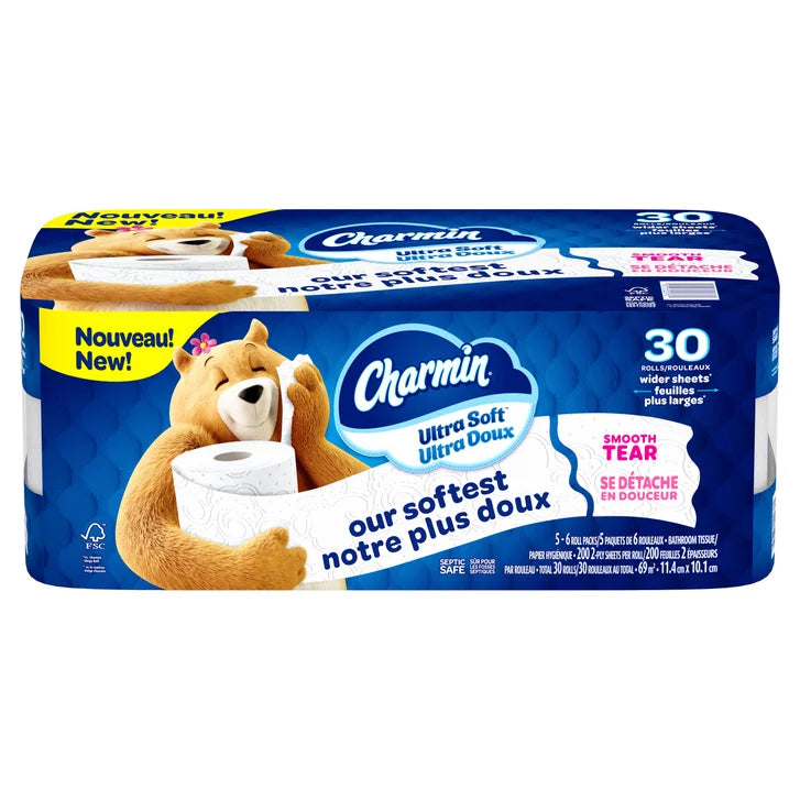 Charmin Ultra Soft Toilet Paper Jumbo Rolls, 30 x 200 Sheets G4