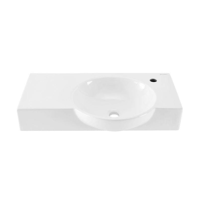 Chateau Right Side Faucet Wall-Mount Bathroom Sink, 30-in G1