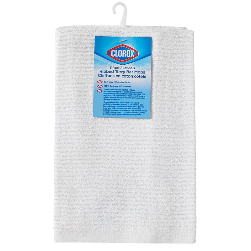 Clorox Ribbed Terry Bar Mop Kitchen Set, 16-in x19-in, 3-pk K4
